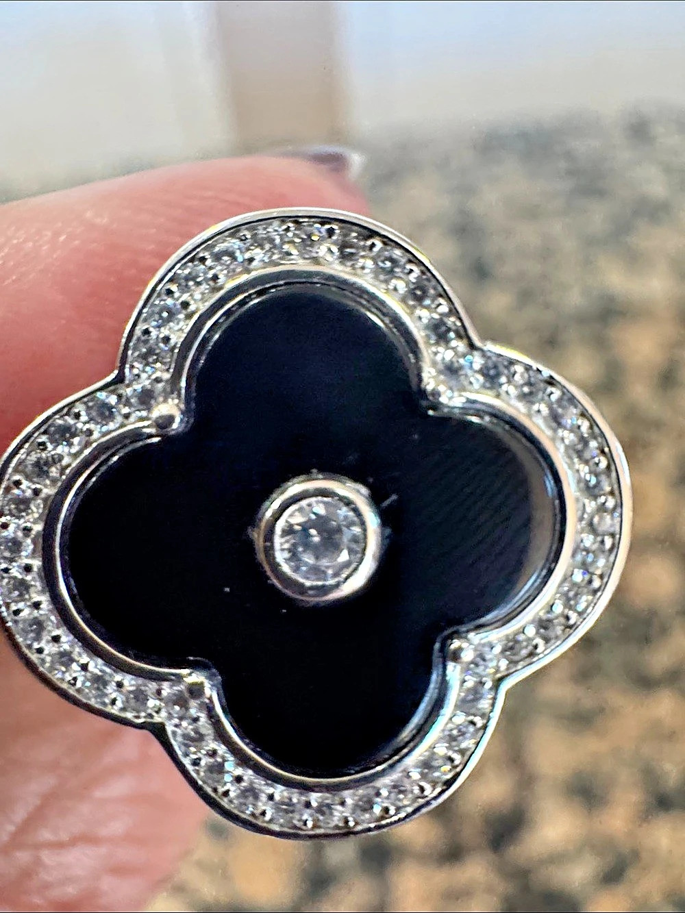 Black Floral Ring25